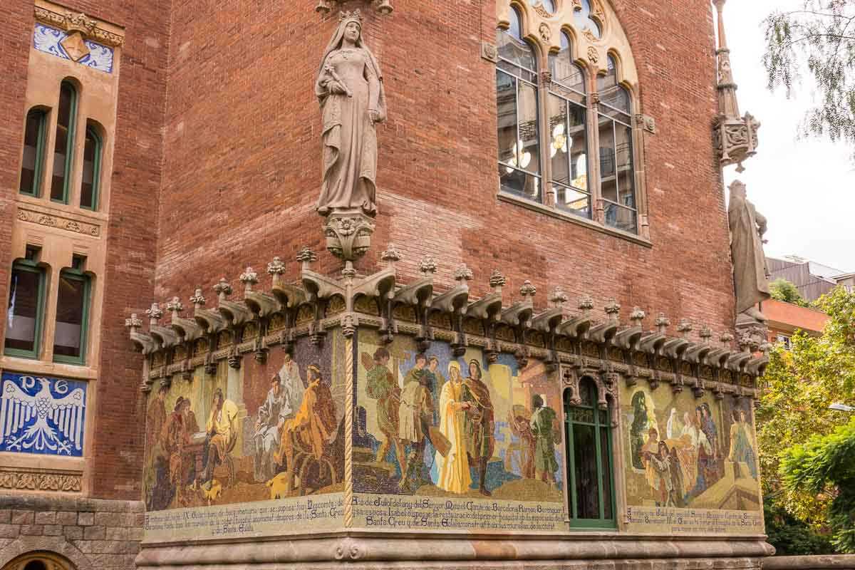 spain barcelona hospital sant pau mosaic