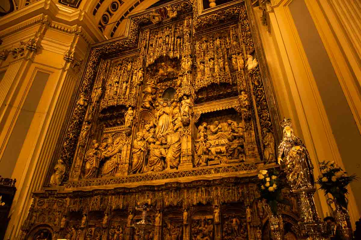 spain zaragoza el pilar gothic altar