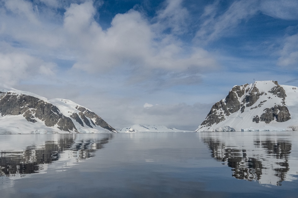 Antarctica ice reflections
