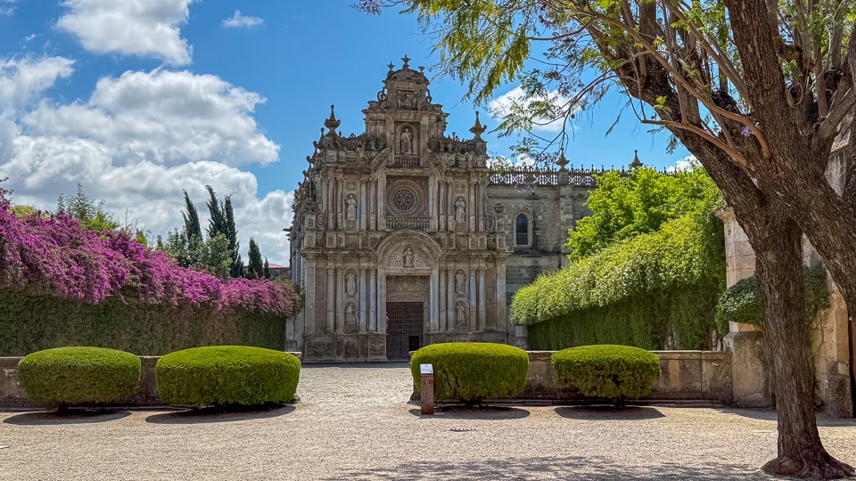Gothic entrance to the Carthusian Monastery Nuestra Señora de la Defensión in Jerez de la Frontera Cádiz Spain