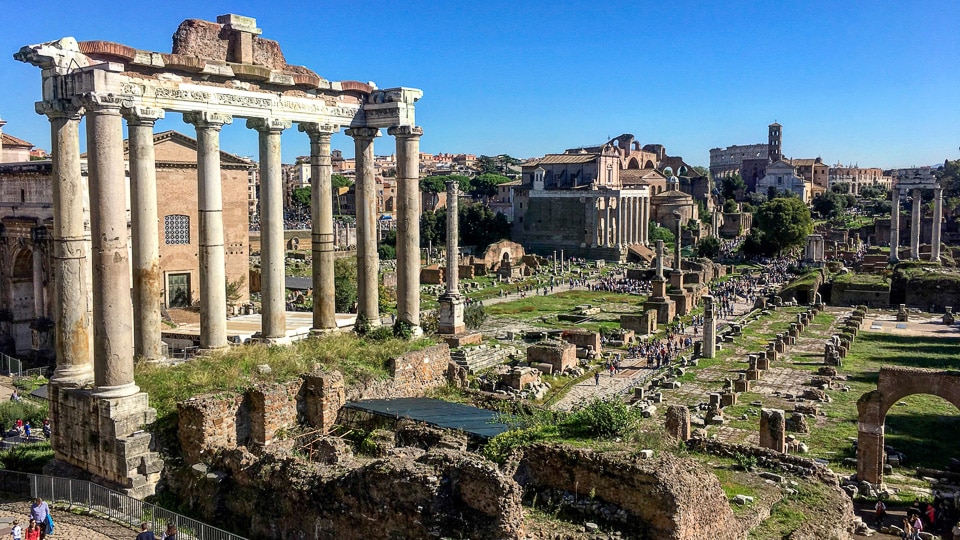 They ruins of the ancient forum of Rome, where you can wander through the centuries.