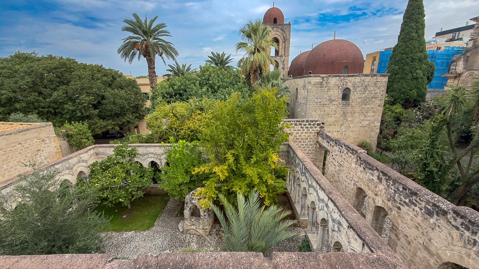 melding of architectural styles at San Giovanni degli Eremiti
